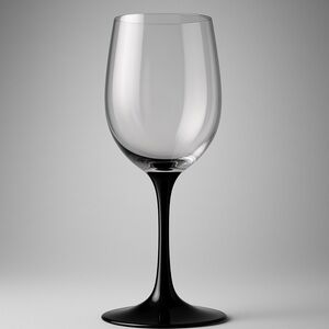 Luminarc France Domino Wine Water Glass Goblet Black Stem Glassware Dining Party